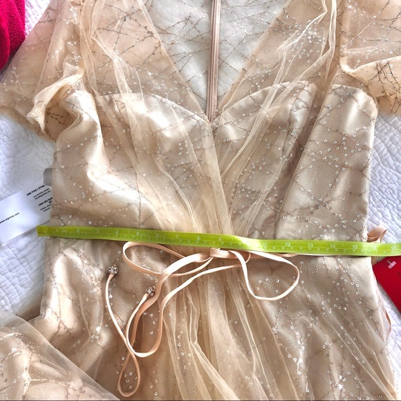 CARMEN MARC VALVO
SEQUIN GLITTER MESH BALLGOWN - Picture 6 of 8